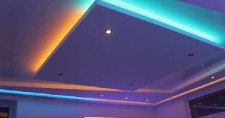 Натяжной потолок с подсветкой Мыски, цена от 2143 руб.