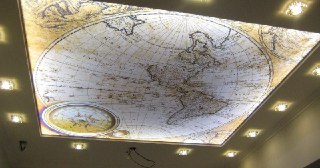 Натяжной потолок с фотопечатью Мыски, цена от 6334 руб.